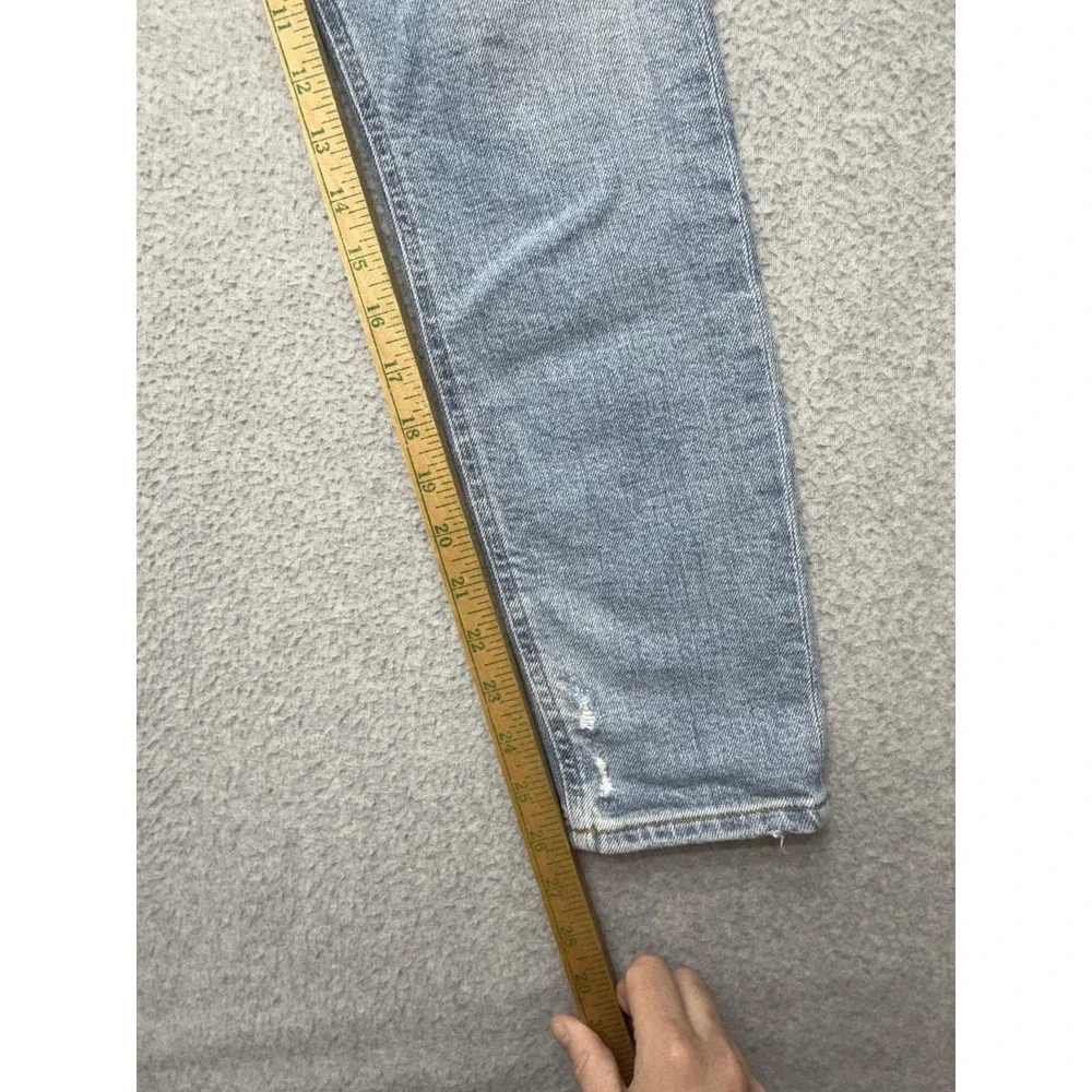 AGOLDE Nico Jeans Womens 25x28 Blue Mid‎ Rise Skinny Distressed Button Fly